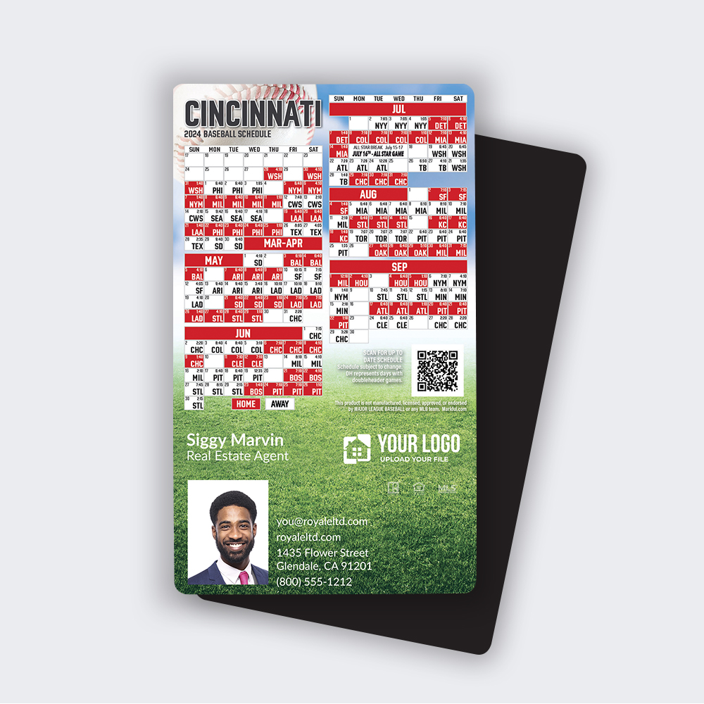 Picture of 2024 Custom Full Baseball Magnets - Cincinnati Reds