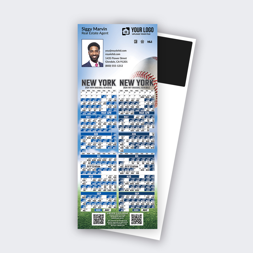 Picture of 2024 Custom QuickCard Baseball Magnets - New York Combo