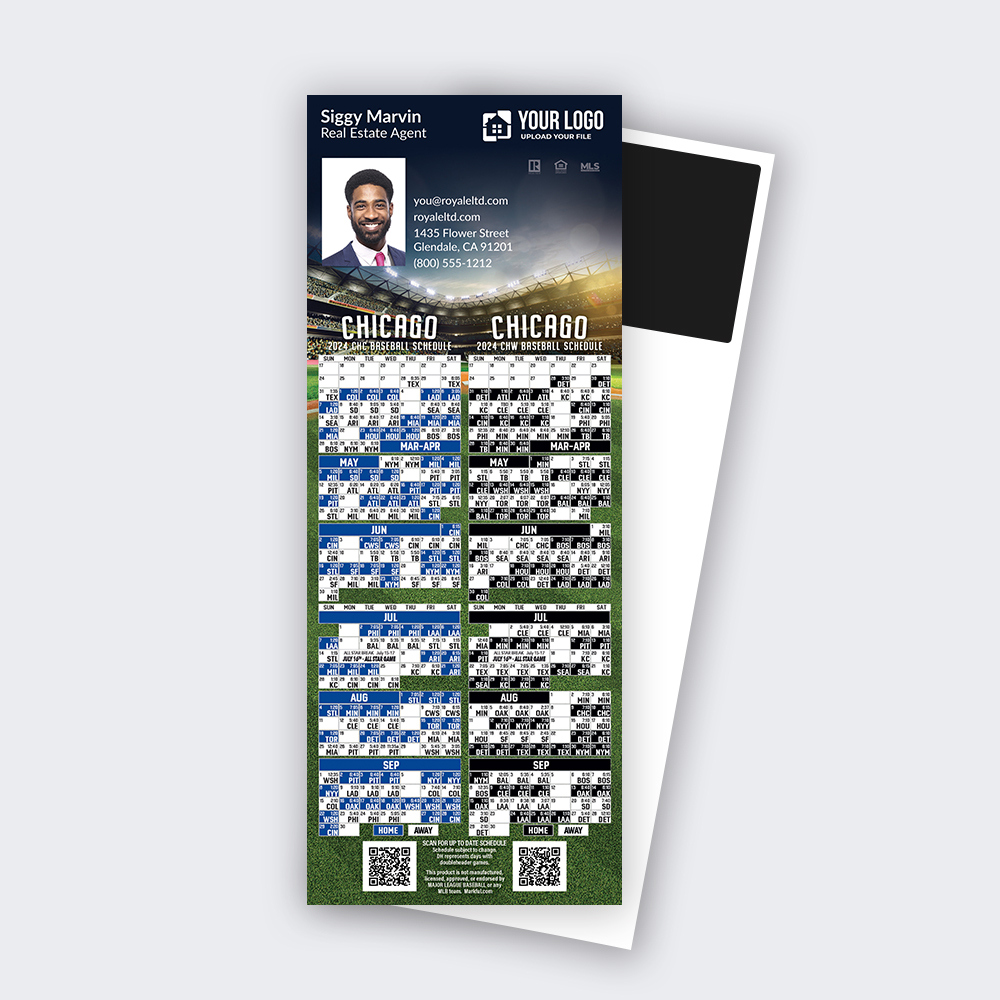 Picture of 2024 Custom QuickCard Baseball Magnets - Chicago Combo