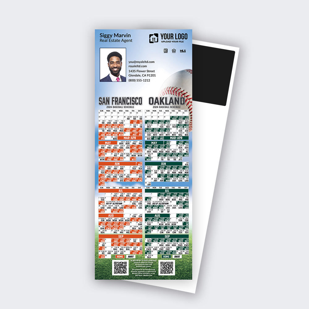 Picture of 2024 Custom QuickCard Baseball Magnets - Bay Area Combo