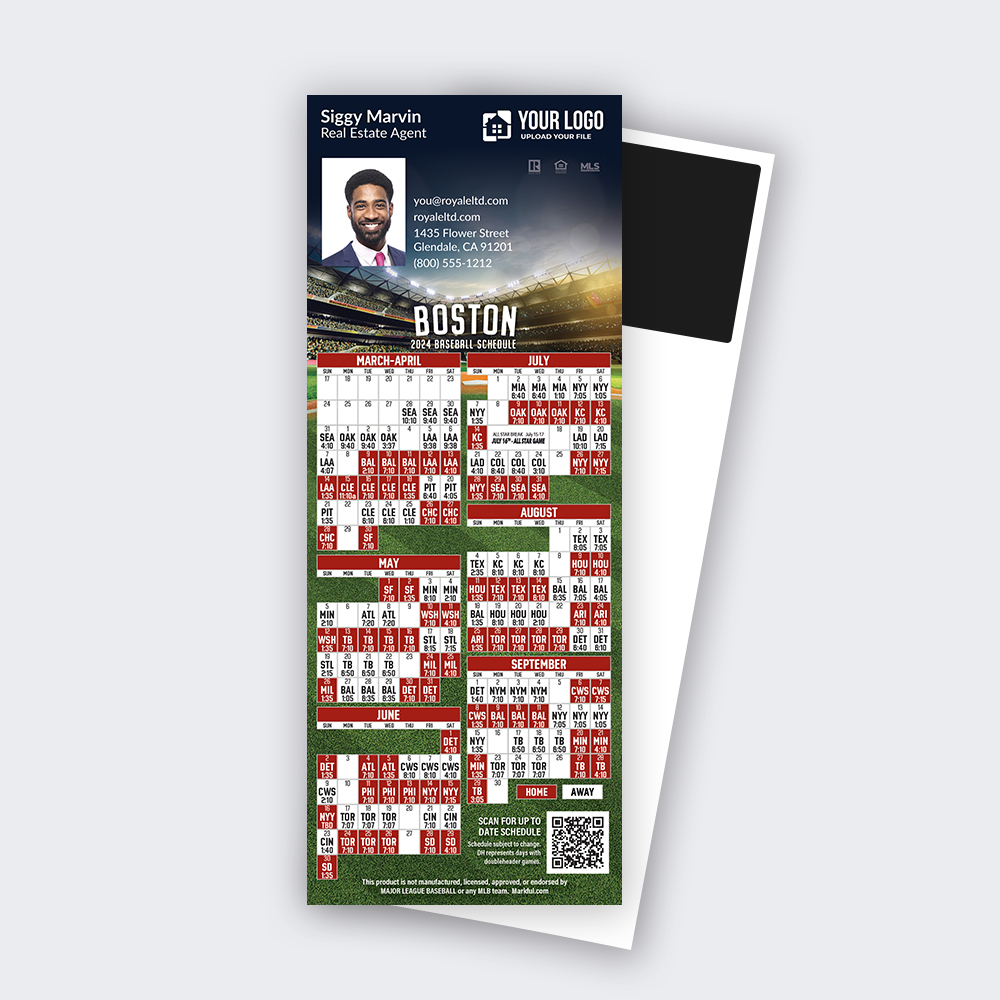 Picture of 2024 Custom QuickCard Baseball Magnets - Boston Red Sox