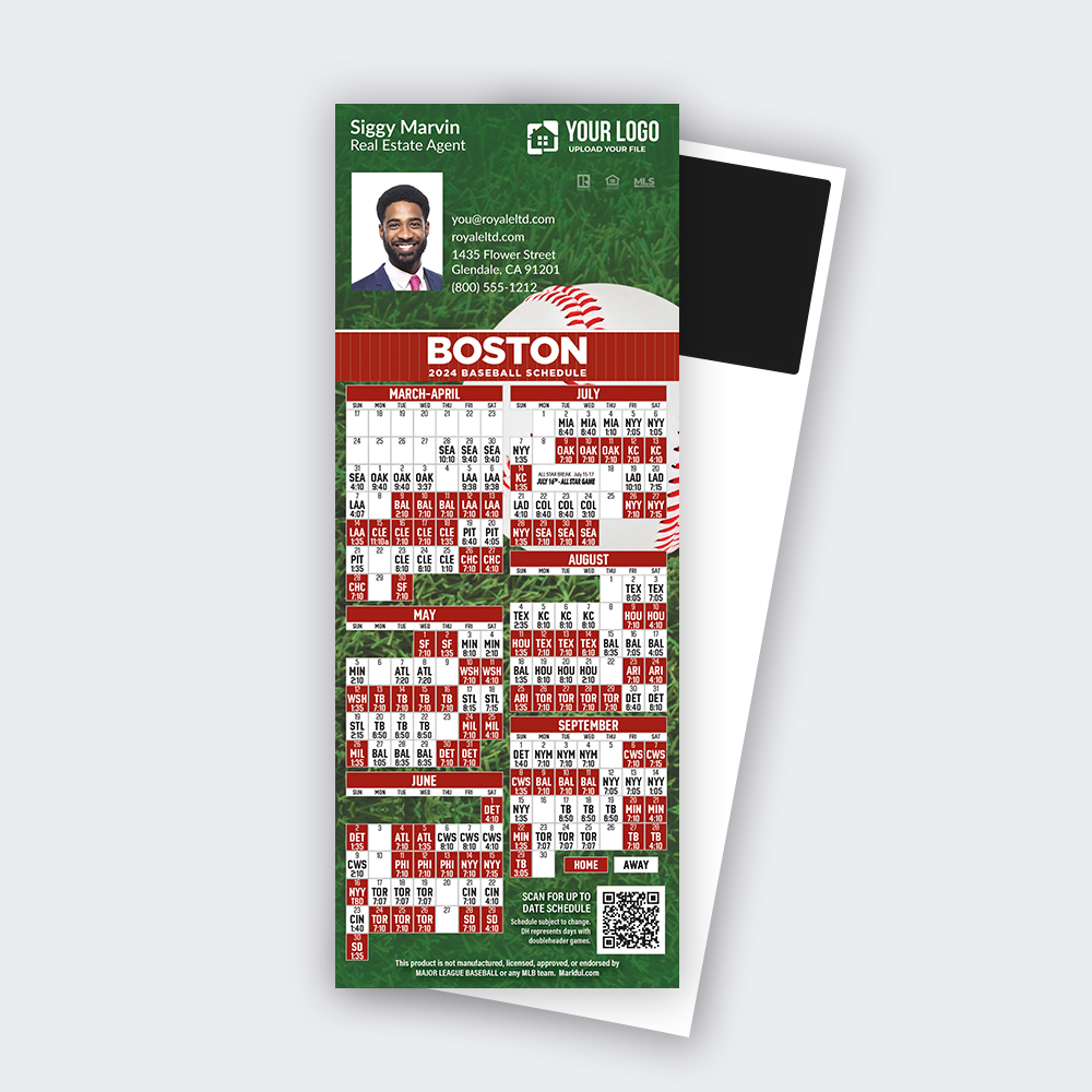 Picture of 2024 Custom QuickCard Baseball Magnets - Boston Red Sox