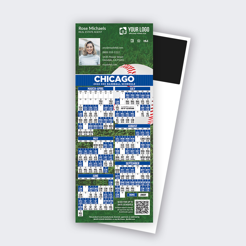 Picture of 2024 Custom QuickCard Baseball Magnets - Chicago Cubs