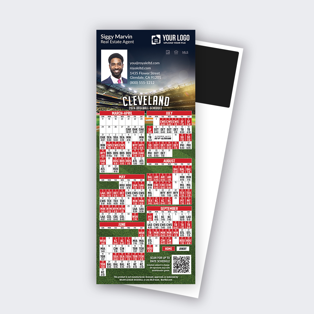 Picture of 2024 Custom QuickCard Baseball Magnets - Cleveland Guardians