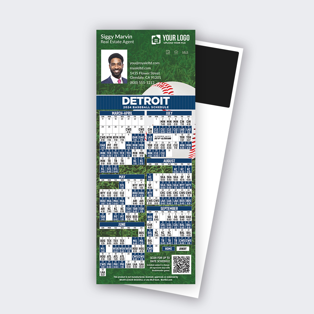 Picture of 2024 Custom QuickCard Baseball Magnets - Detroit Tigers