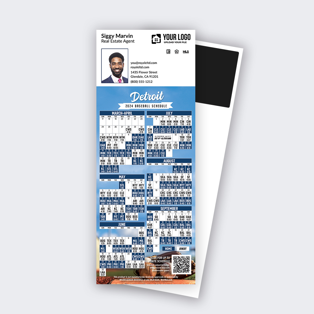 Picture of 2024 Custom QuickCard Baseball Magnets - Detroit Tigers