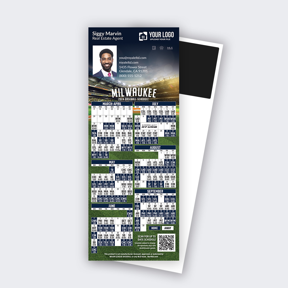 Picture of 2024 Custom QuickCard Baseball Magnets - Milwaukee Brewers