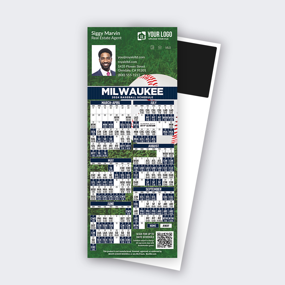 Picture of 2024 Custom QuickCard Baseball Magnets - Milwaukee Brewers