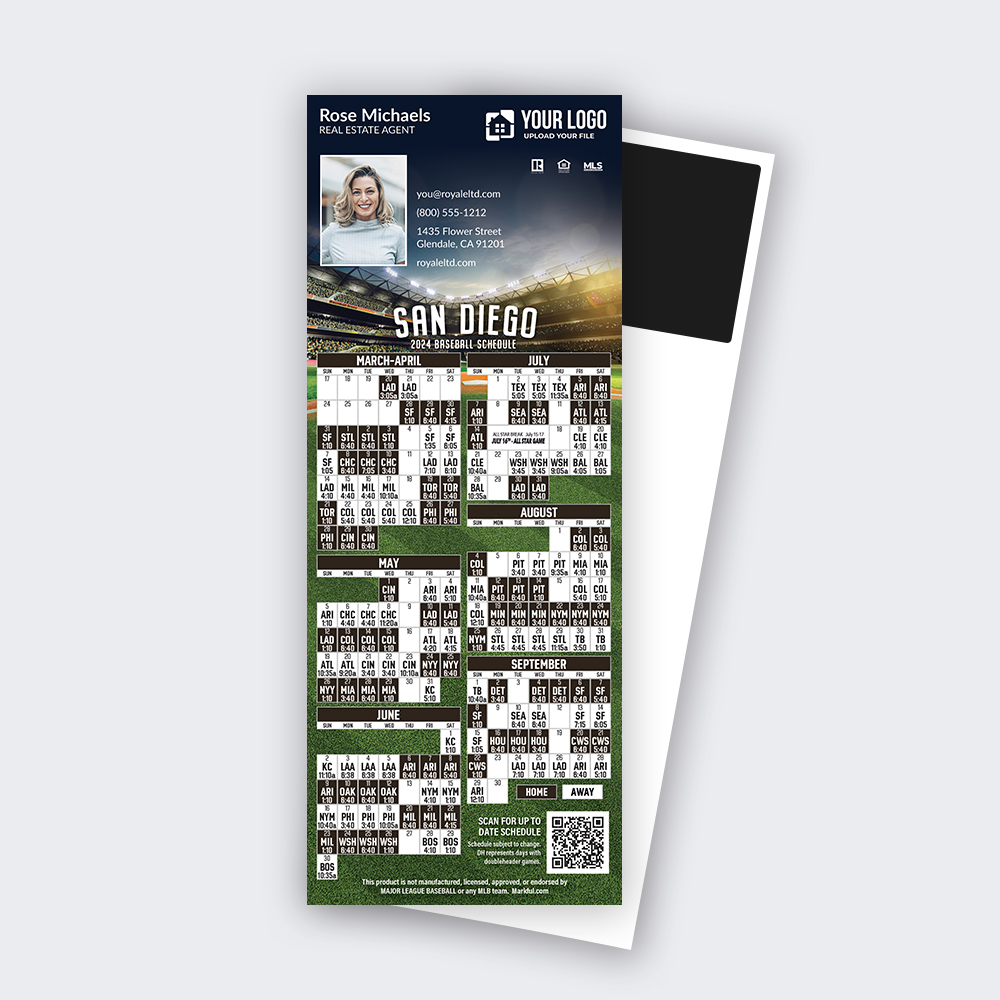 Picture of 2024 Custom QuickCard Baseball Magnets - San Diego Padres
