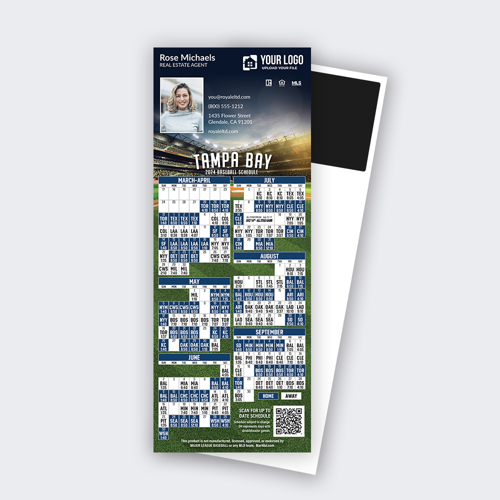 Picture of 2024 Custom QuickCard Baseball Magnets - Tampa Bay Rays