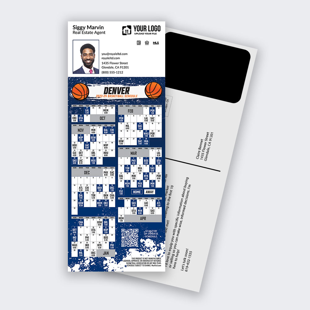 Picture of 2023-24 Custom PostCard Mailer Basketball Magnets - Denver Nuggets 