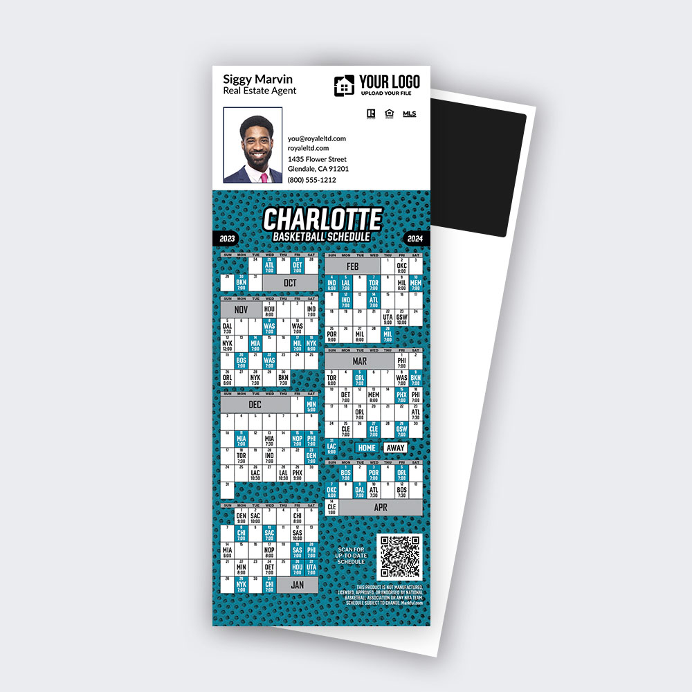Picture of 2023-24 Custom QuickCard Basketball Magnets - Charlotte Hornets 
