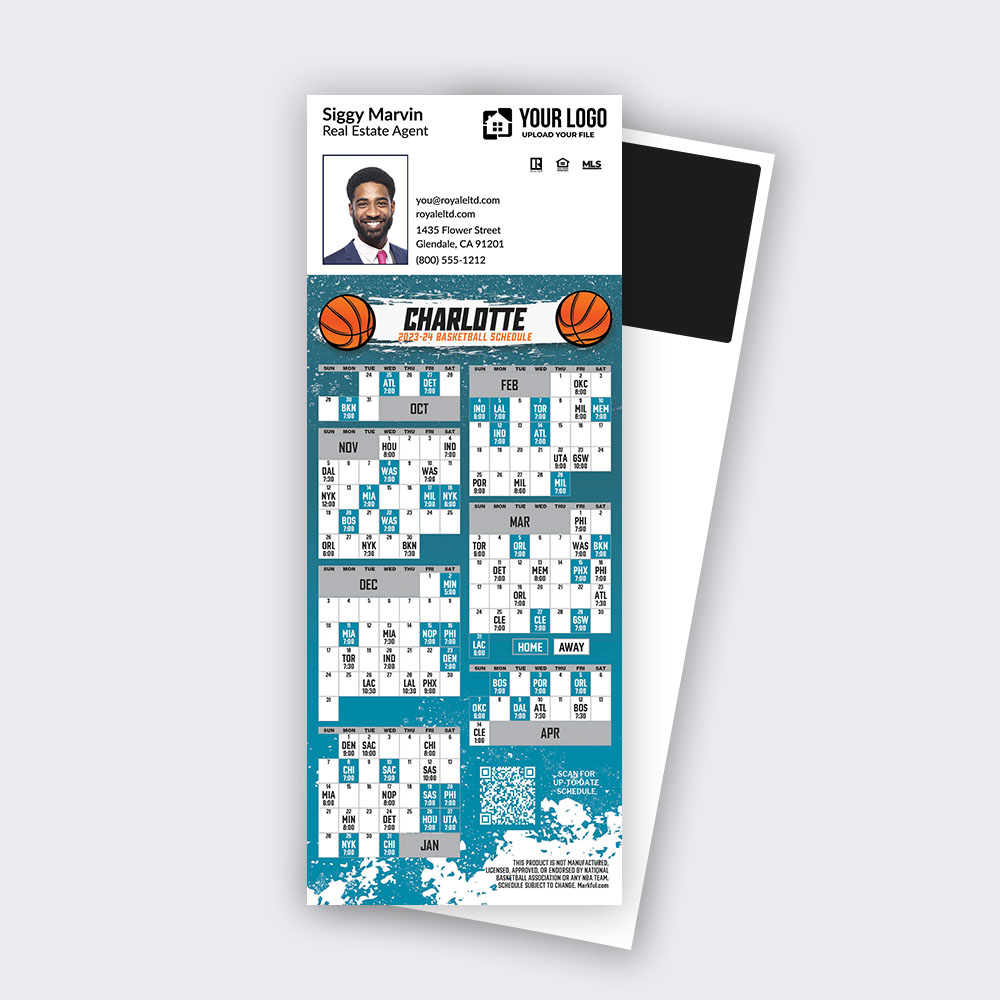 Picture of 2023-24 Custom QuickCard Basketball Magnets - Charlotte Hornets 