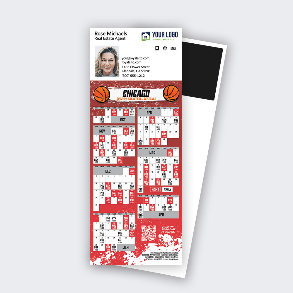 Picture of 2023-24 Custom QuickCard Basketball Magnets - Chicago Bulls 