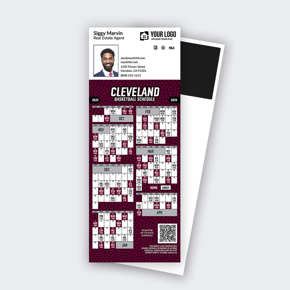 Picture of 2023-24 Custom QuickCard Basketball Magnets - Cleveland Cavaliers 