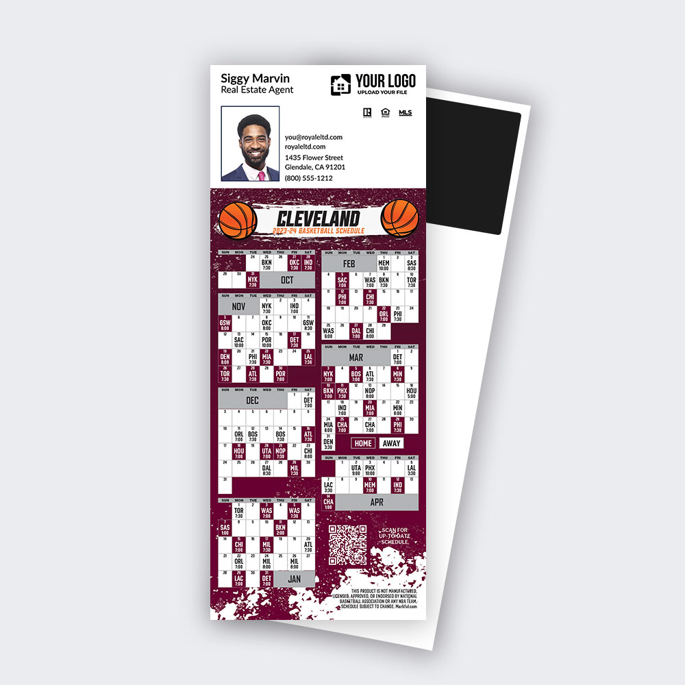 Picture of 2023-24 Custom QuickCard Basketball Magnets - Cleveland Cavaliers 