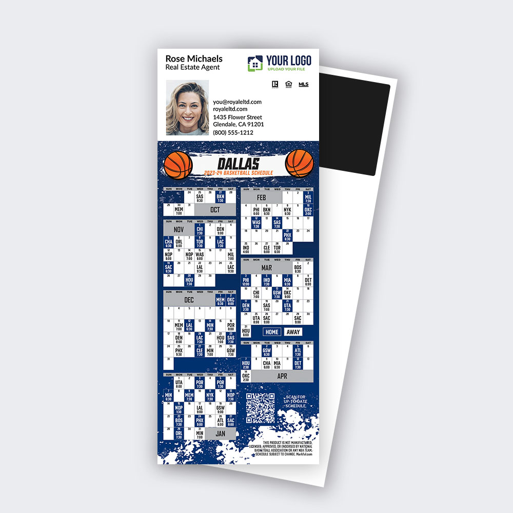 Picture of 2023-24 Custom QuickCard Basketball Magnets - Dallas Mavericks 