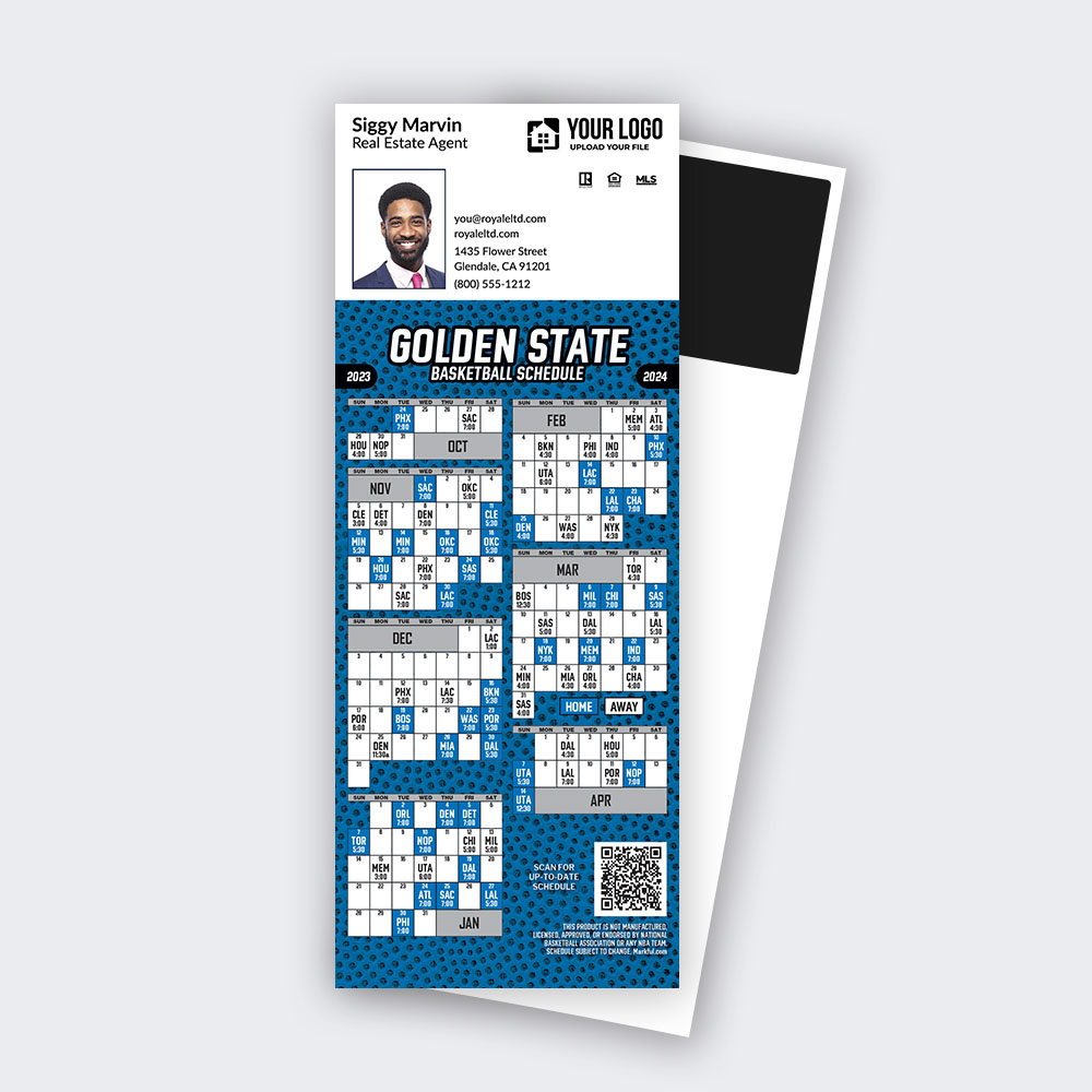 Picture of 2023-24 Custom QuickCard Basketball Magnets - Golden State Warriors 