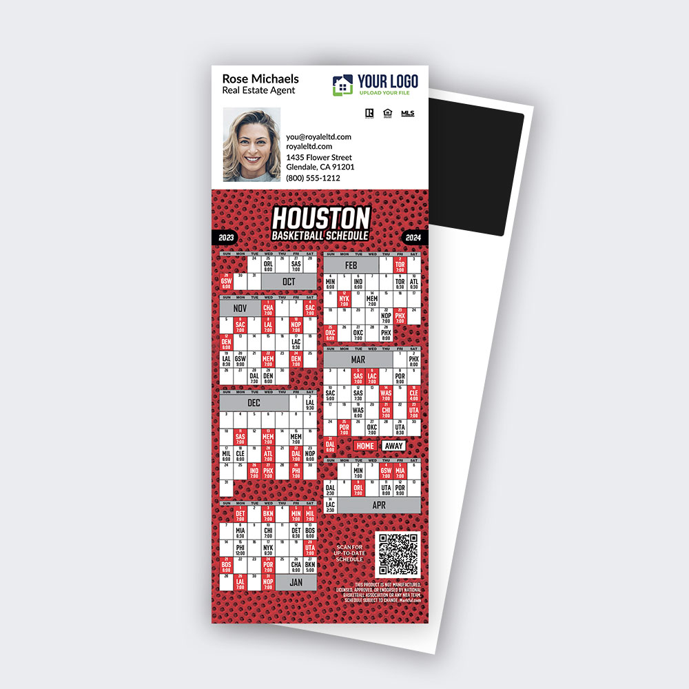 Picture of 2023-24 Custom QuickCard Basketball Magnets - Houston Rockets 