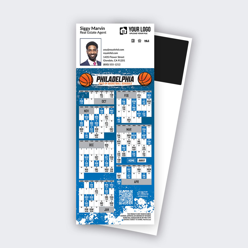 Picture of 2023-24 Custom QuickCard Basketball Magnets - Philadelphia 76ers 