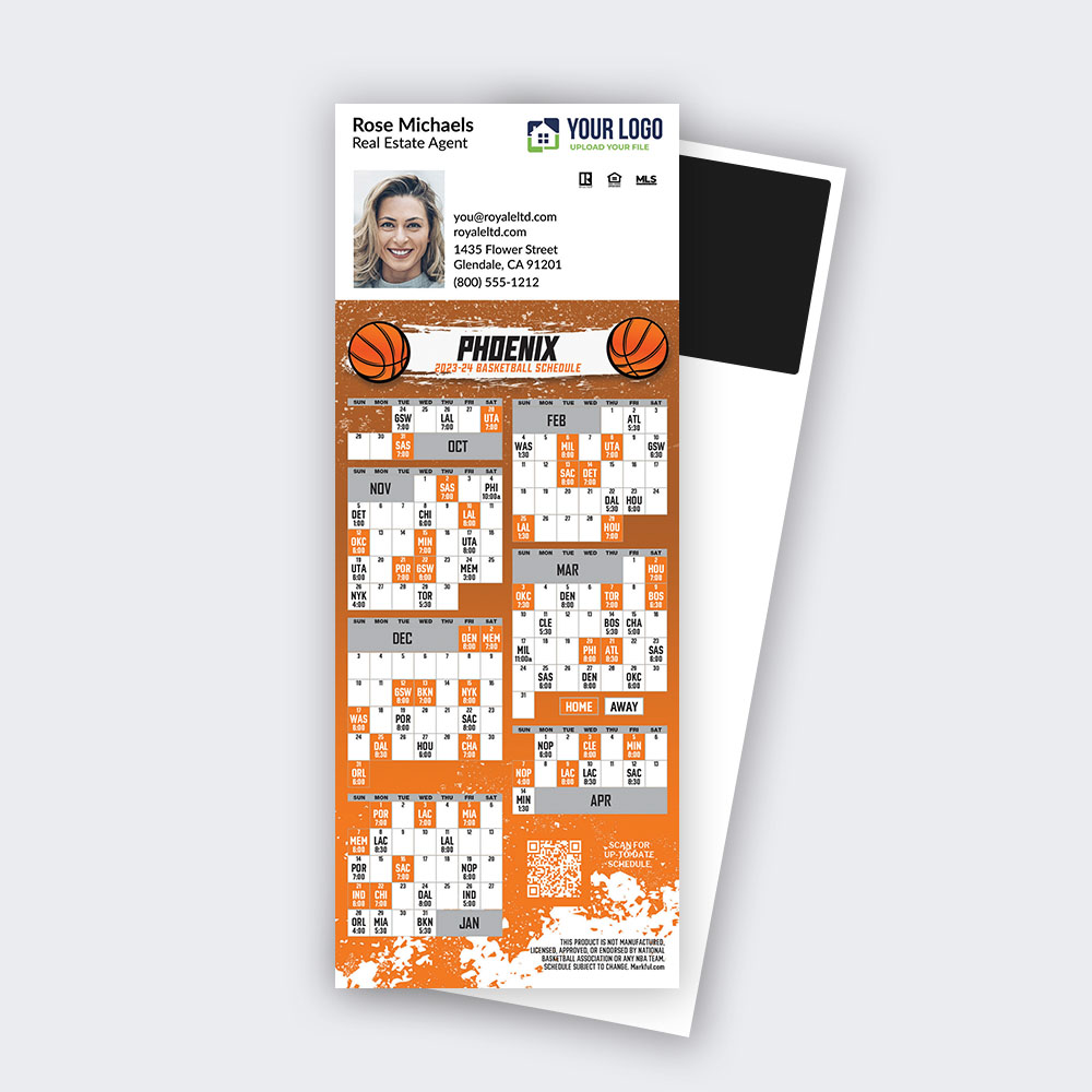 Picture of 2023-24 Custom QuickCard Basketball Magnets - Phoenix Suns 