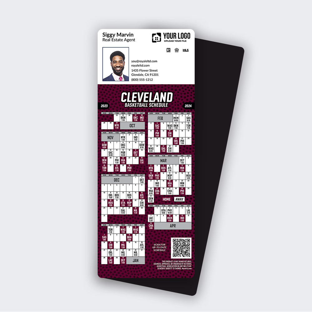 Picture of 2023-24 Custom QuickMagnet Basketball Magnets - Cleveland Cavaliers 