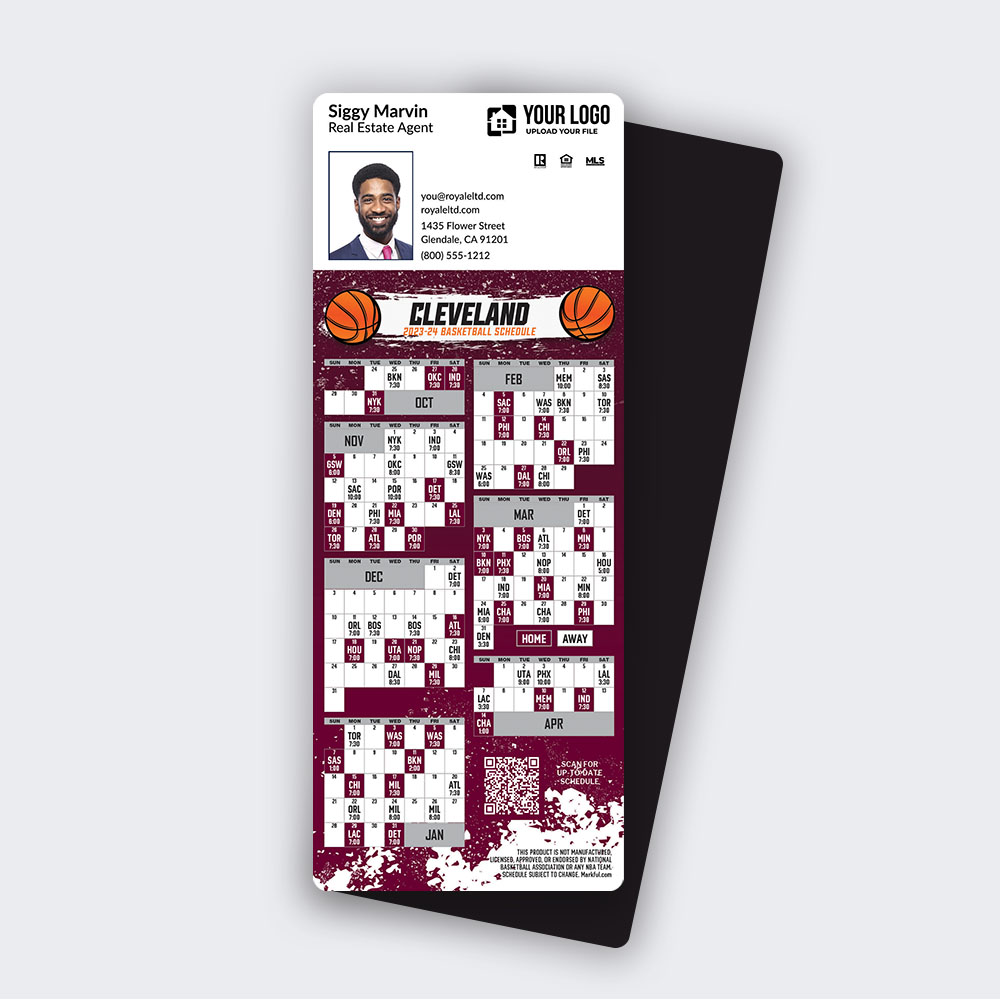 Picture of 2023-24 Custom QuickMagnet Basketball Magnets - Cleveland Cavaliers 