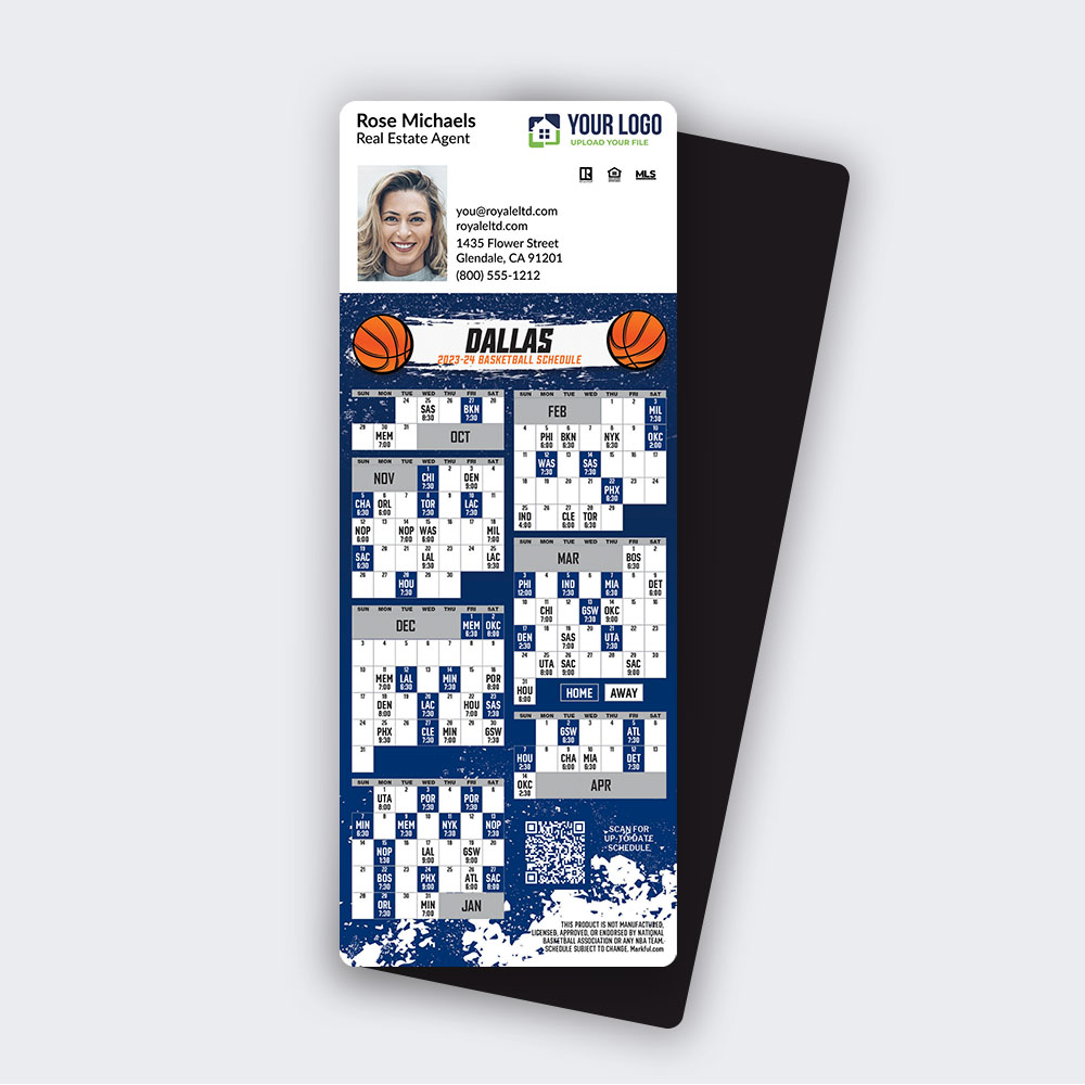 Picture of 2023-24 Custom QuickMagnet Basketball Magnets - Dallas Mavericks 