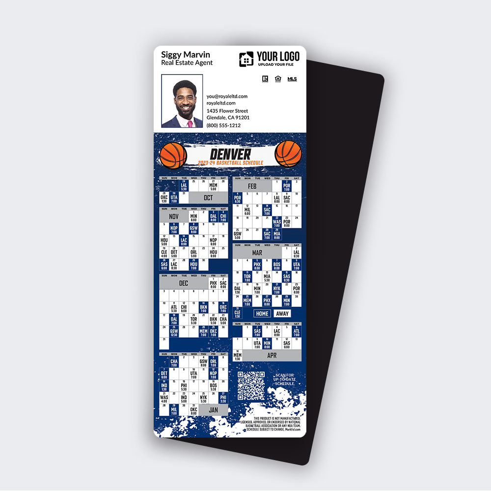 Picture of 2023-24 Custom QuickMagnet Basketball Magnets - Denver Nuggets 