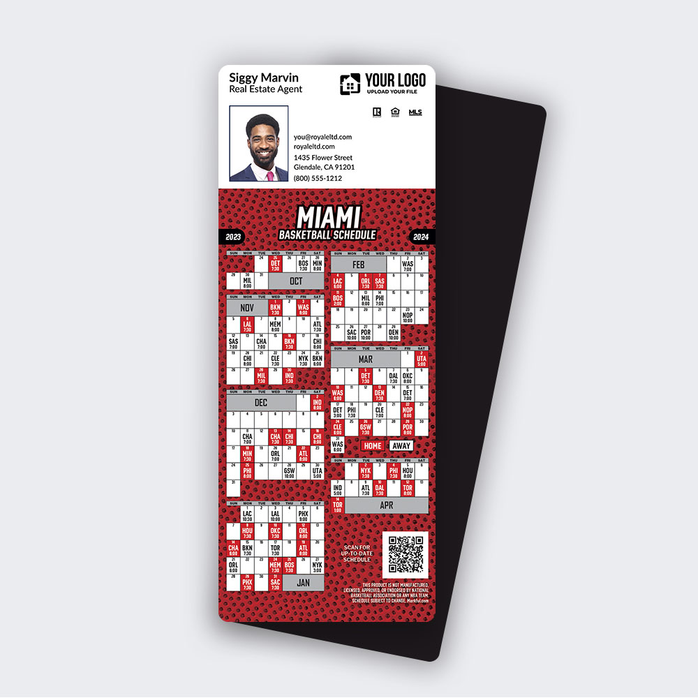Picture of 2023-24 Custom QuickMagnet Basketball Magnets - Miami Heat 