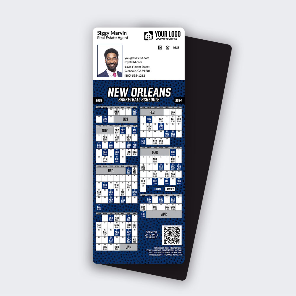 Picture of 2023-24 Custom QuickMagnet Basketball Magnets - New Orleans Pelicans 