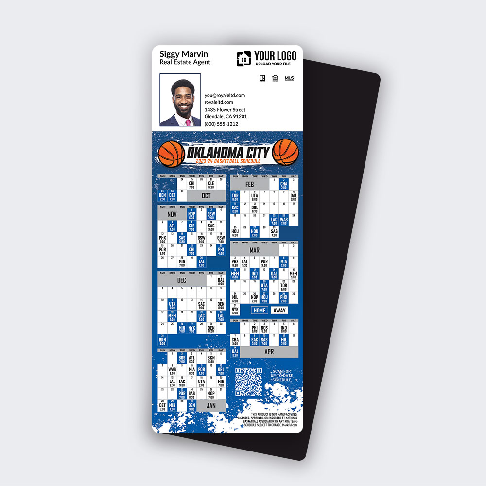 Picture of 2023-24 Custom QuickMagnet Basketball Magnets - Oklahoma City Thunder 