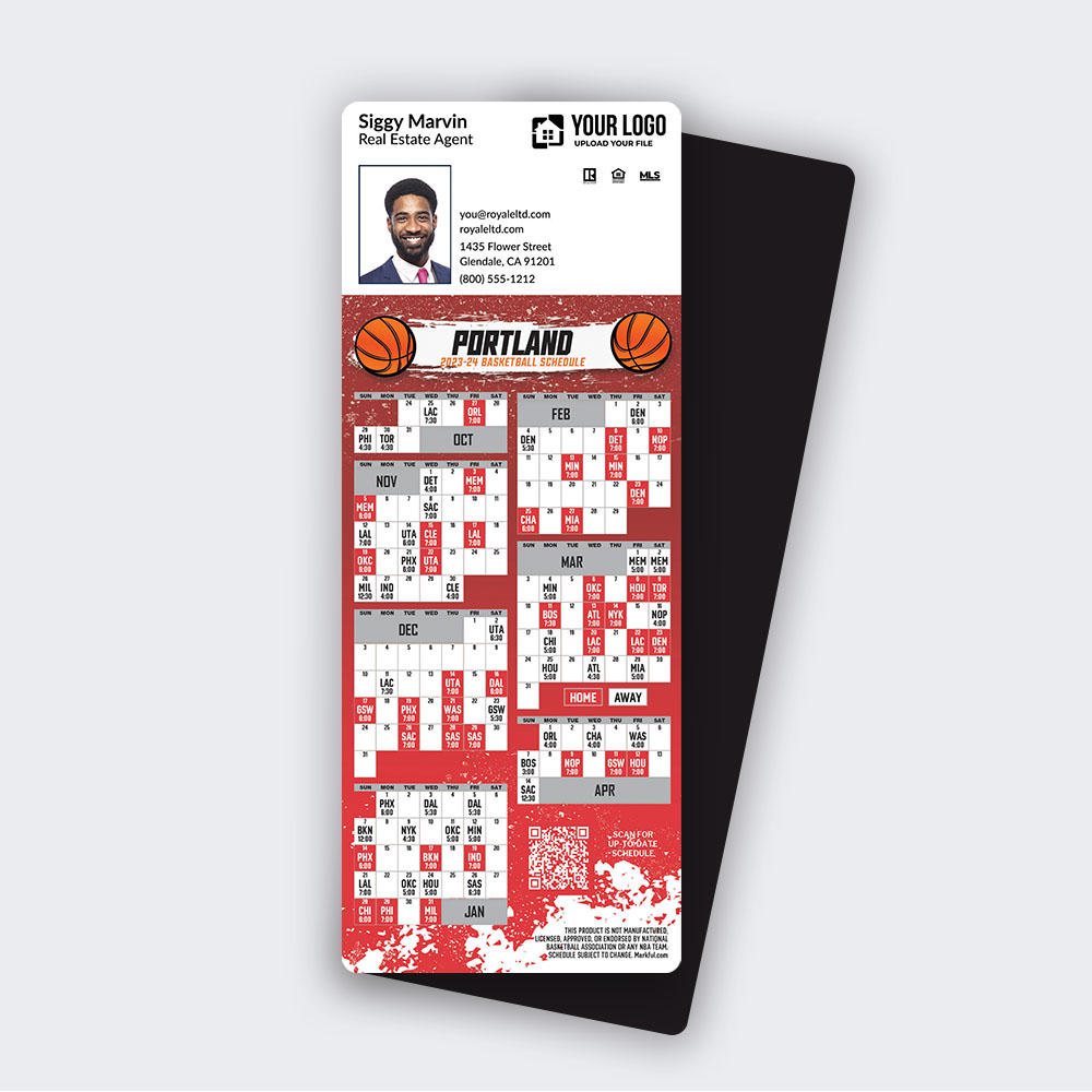 Picture of 2023-24 Custom QuickMagnet Basketball Magnets - Portland Trail Blazers 