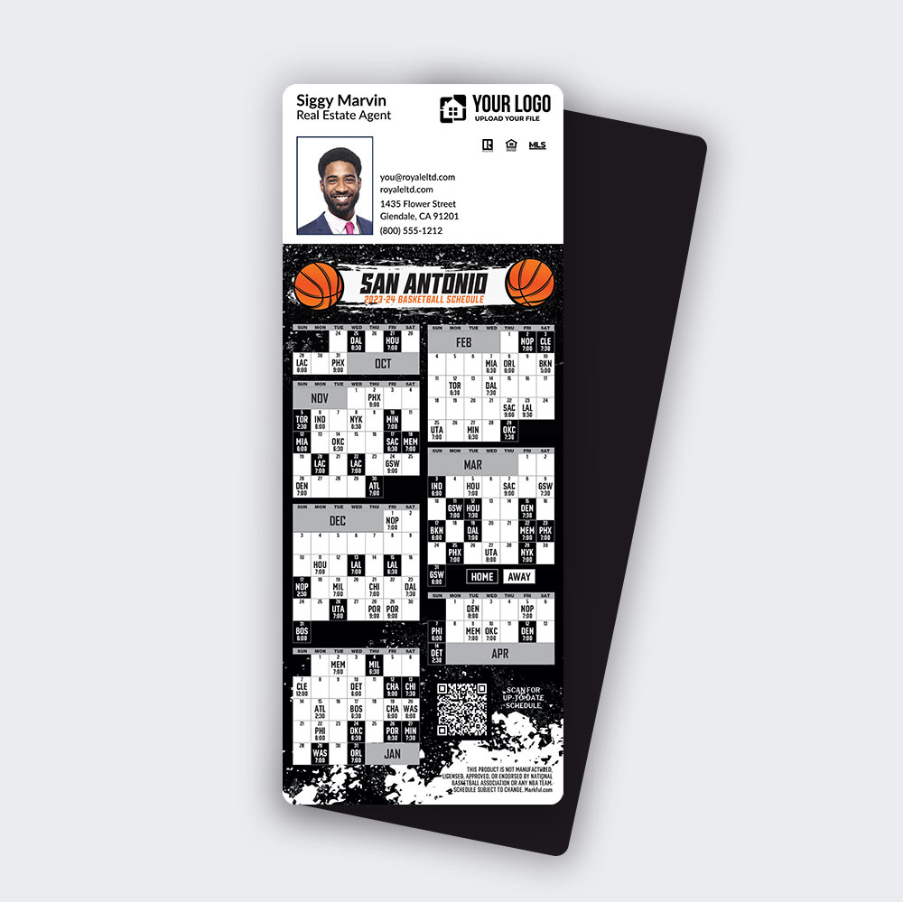 Picture of 2023-24 Custom QuickMagnet Basketball Magnets - San Antonio Spurs 