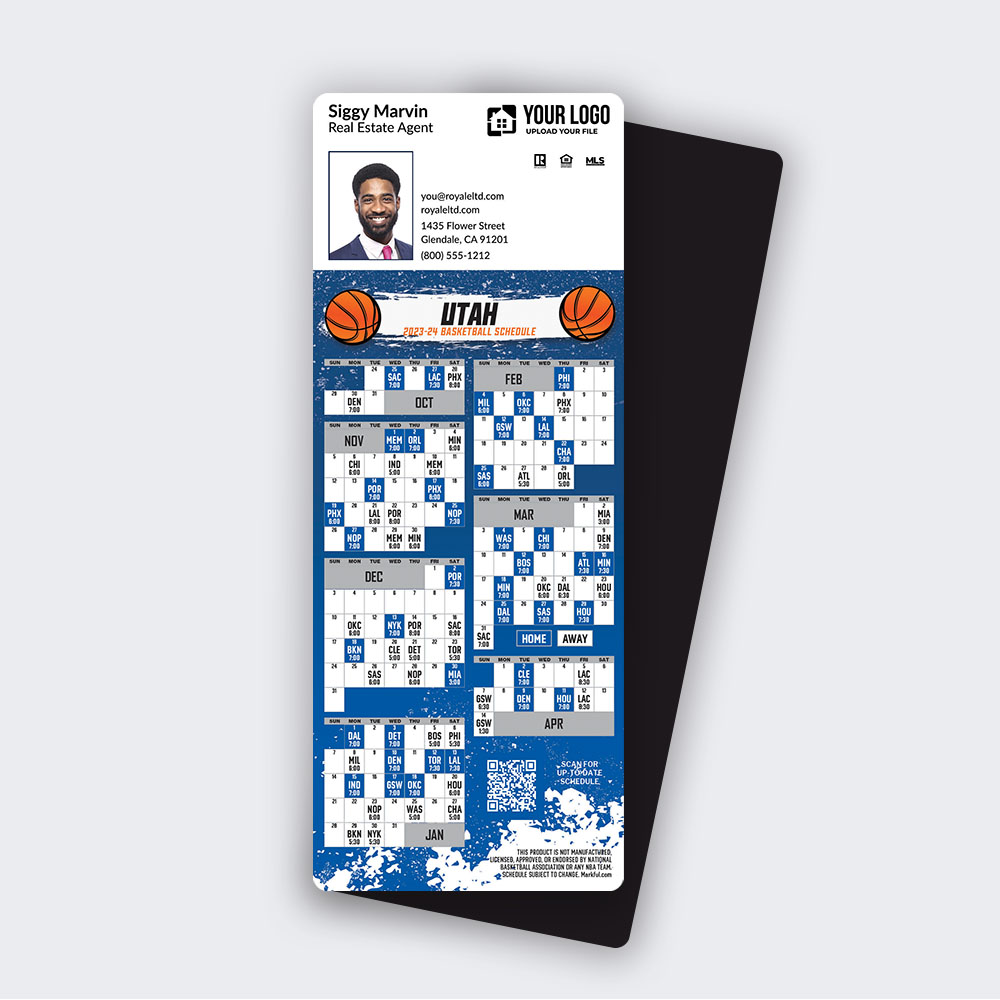 Picture of 2023-24 Custom QuickMagnet Basketball Magnets - Utah Jazz 