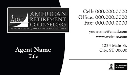 Picture of American Retirement Counselors Business Cards