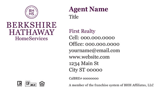 Picture of  First Realty Business Cards