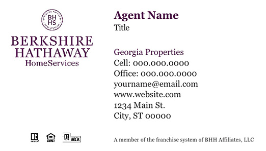 Picture of  Georgia Properties Business Cards