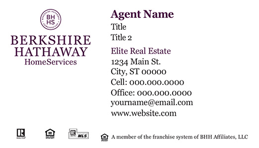 Picture of  Elite Real Estate Business Cards