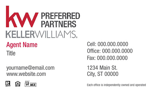 Picture of Keller Williams Preferred Partners Business Cards