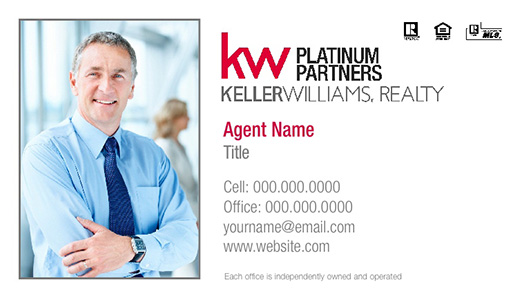 Picture of Keller Williams Platinum Partners Business Cards