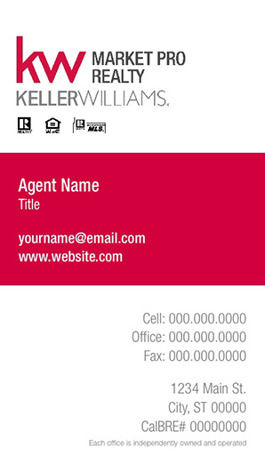 Picture of Keller Williams Market Pro Realty Business Cards