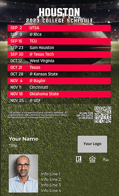 Picture of 2023 Personalized First Class Football Magnet - U of Houston