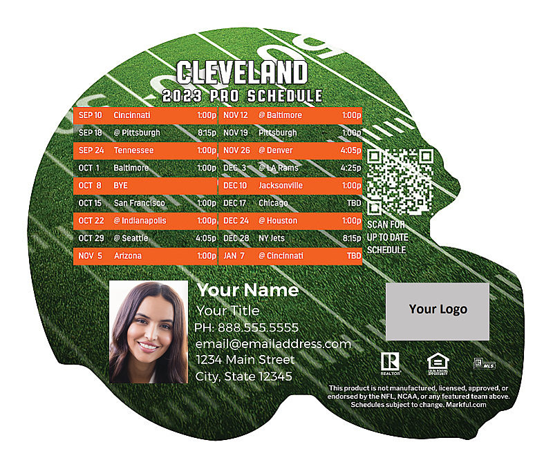 Picture of Cleveland Browns Personalized Helmet-Shaped Football Magnet 2024