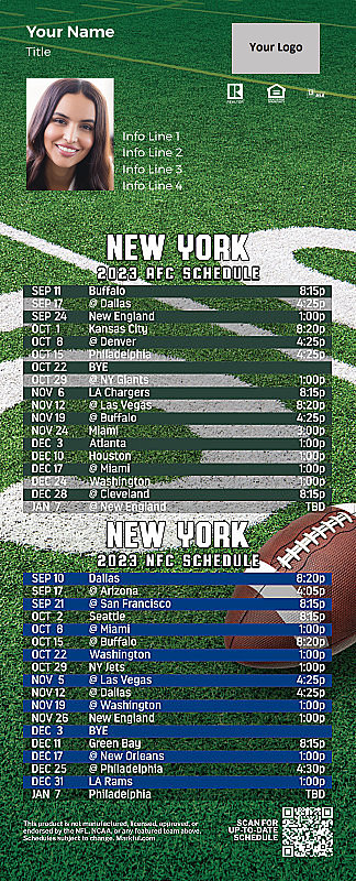 Picture of Jets/Giants Personalized PostCard Mailer Football Magnet 2024