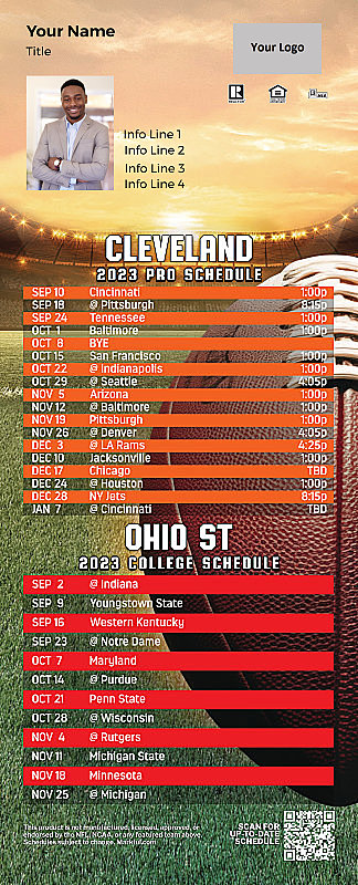 Picture of Browns/Ohio St Personalized PostCard Mailer Football Magnet 2024