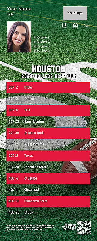 Picture of 2023 Personalized QuickCard Football Magnet - U of Houston