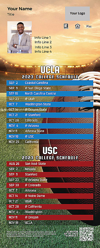 Picture of UCLA/USC Personalized QuickMagnet Football Magnet 2024