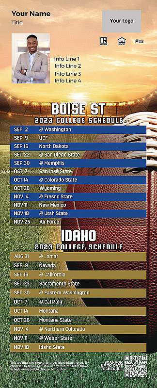 Picture of 2023 Personalized QuickMagnet Football Magnet - Boise St /U of Idaho