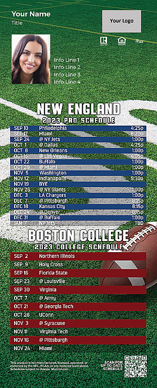 Picture of Patriots/Boston College Personalized QuickMagnet Football Magnet 2024